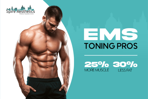 image of man with benefits of EMS toning pros treatment to help combat weight gain Govan