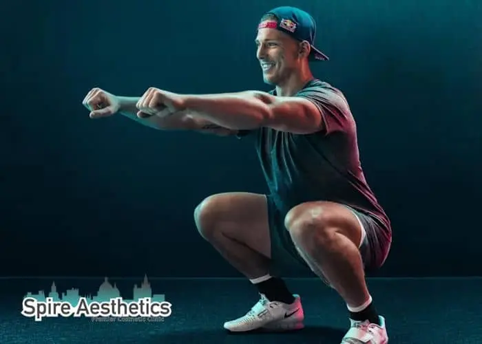Image of man build leg muscle Govan through exercise